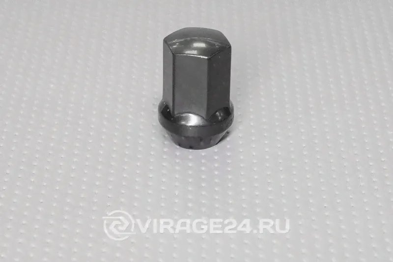 Гайка колеса 12*1,25*35 конус, головка на 19, сталь, чёрная 801444 BA-Cr, ВЕКТОР-0