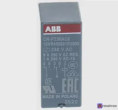 Промежуточное реле 230V 8А 2ПК(AC) CR-P230AC2 1SVR405601R3000 ABB