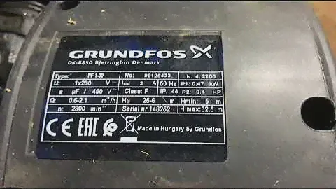 Работа насоса grundfos PF 1-30