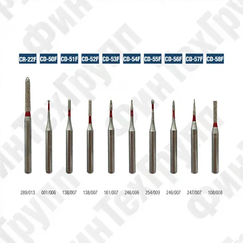 Алмазные боры CR-22F, CD-50F CD-58F нумерация идентична борам MANI-0