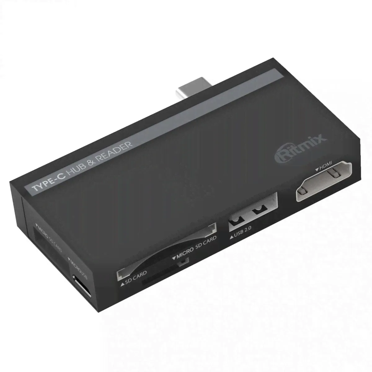 Многопортовый переходник Ritmix CR-4630 5 в 1 (чёрный)-2