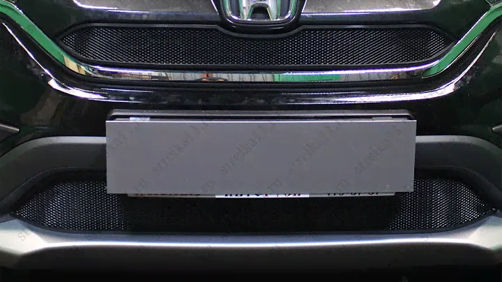 Защита радиатора HONDA CR-V 2.0 IV рестайлинг с 2015г.в. (Черный) - strelka11.ru
