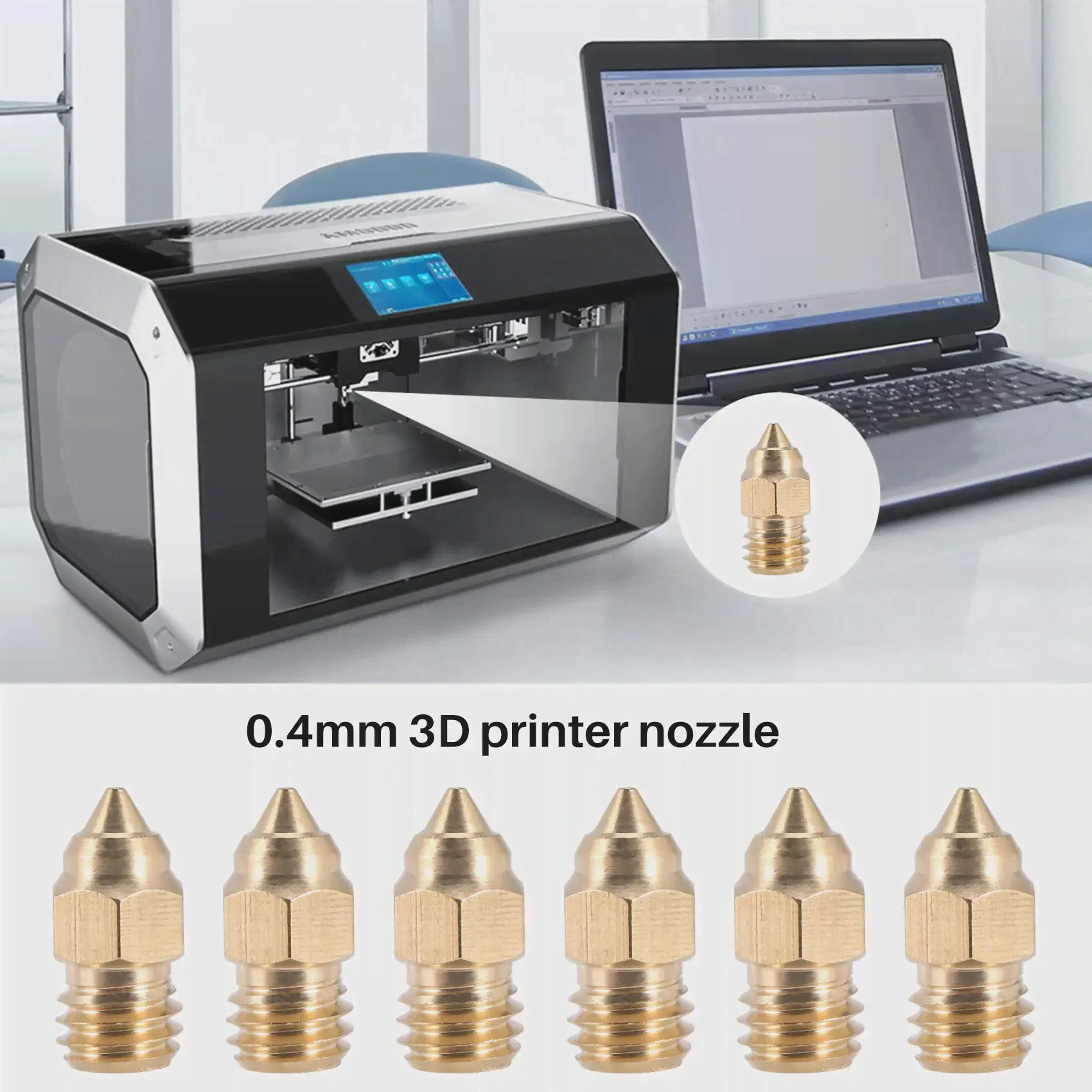 10 шт. CR-6 SE 0,4 мм Сопло Hotend Сопла для CREALITY CR-10 V2 CR-6 SE Ender-3 Ender-5 Серии 3D Принтеры Запчасти-0