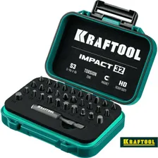 Набор бит "KRAFTOOL" 1/4" 32 предм. ударные Cr-Mo-V-Nb