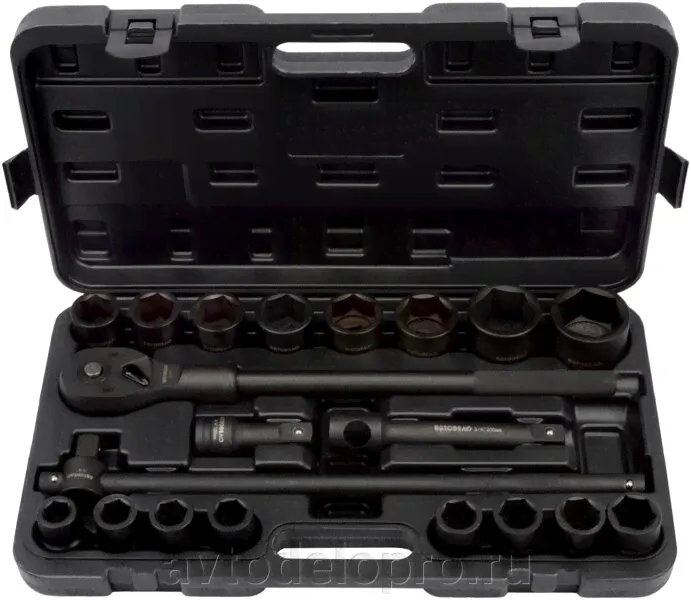 НАБОР ГОЛОВОК 3/4" УДАРНЫХ (19-50ММ; 20 ПРЕДМЕТОВ CR-MO) АВТОDЕЛО 39830