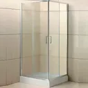 Душевой уголок BelBagno UNO-195-A-2-80-P-Cr, punto/хром
