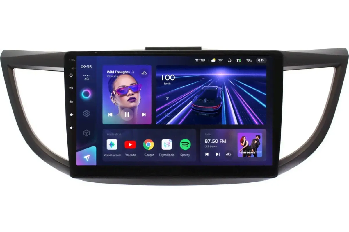 Штатное головное устройство Teyes CC3 10 дюймов 4/64 RM-1012 для Honda CR-V IV 2012-2016 на Android 10 (4G-SIM, DSP, QLed)-0
