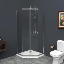 Душевой уголок BelBagno Uno 195 P 2 90 C Cr стекло прозрачное двери распашные, профиль хром