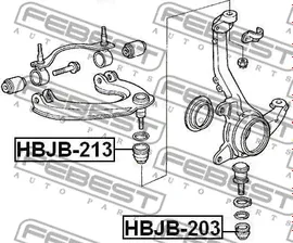 FEBEST HBJB-203. Пыльник опоры шаровой нижнего рычага Honda CR-V I/CR-V II/Civic VI Hatchback 85>07