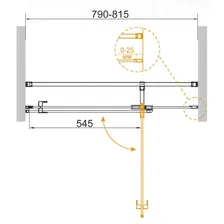 Душевая дверь 80x195см VALVOLA-B-1-80-C-Cr, Cezares
