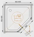 Душевой уголок Cezares Eco ECO-O-P-1-90-C-Cr, 90*90