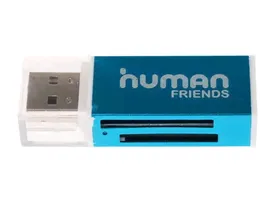 Картридер USB2.0 CBR Human "Glam" CR-424 синий {microSD/M2/SD/SDHC}