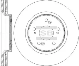 Тормозной диск Sangsin Hi-Q передний для Honda CR-V III 2006-2012. Артикул SD4120