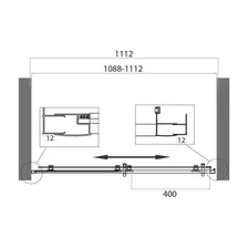 Душевая перегородка BelBagno Uno UNO-195-BF-1-110-C-Cr цвет профиля Хром