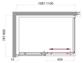 Душевой уголок BelBagno Uno UNO-AH-1-120/80-P-Cr