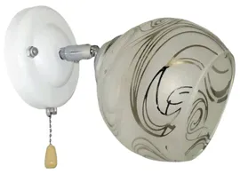 Бра РОССвет РС16040 WT+CR/1W, с выключателем, 60 Вт