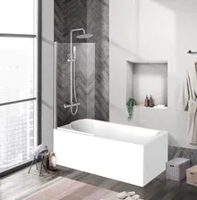Шторка на ванну BelBagno UNO-V-1-80/150-C-Cr