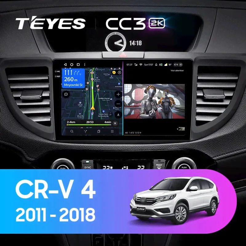 Teyes CC3 2K 4/32 Honda CR-V 4 RM RE (2011-2018) 9 дюймов Тип-A-0
