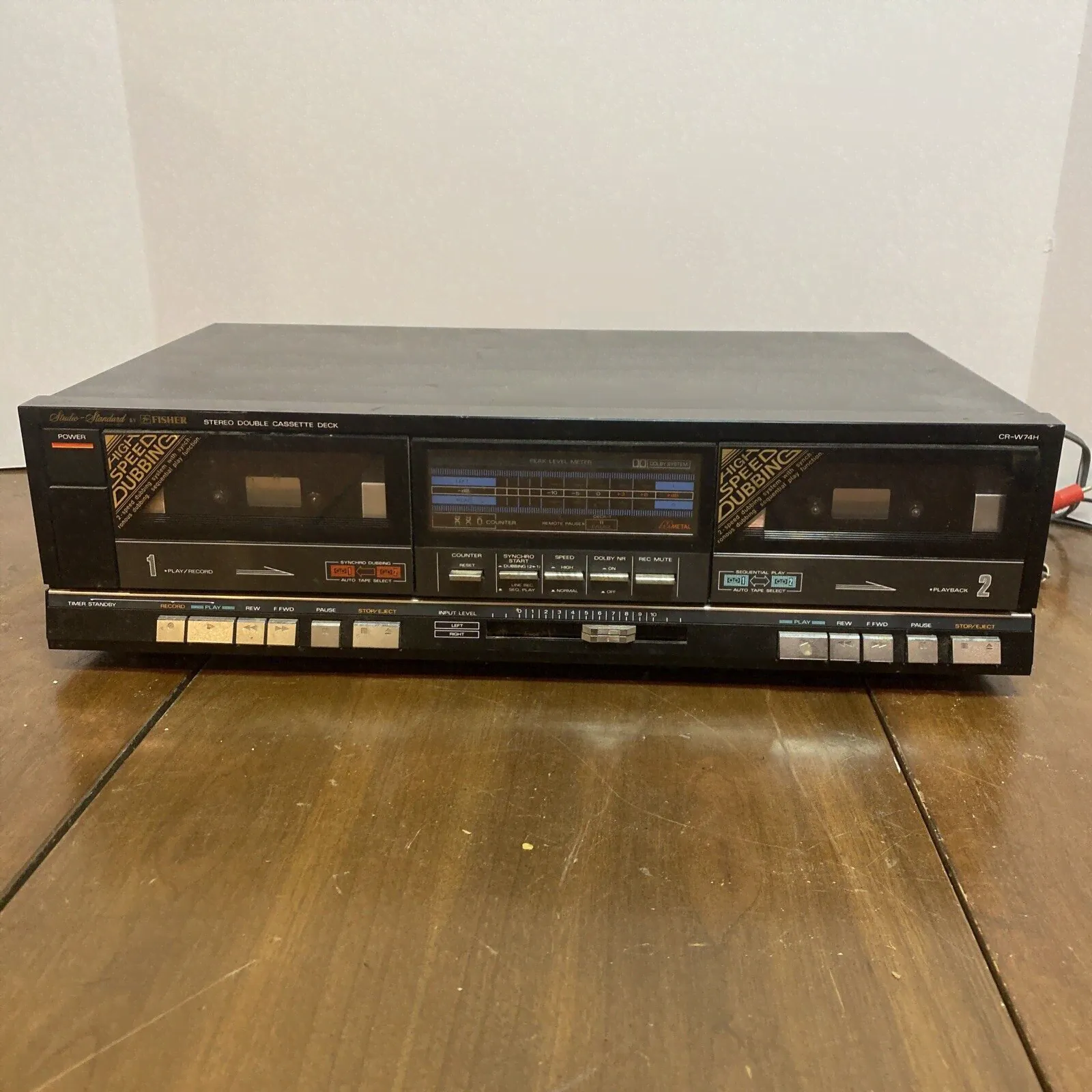 Fisher CR-W74H Stereo Double Cassette Tape Deck FM-270 AM/FM Synthesizer Tuner