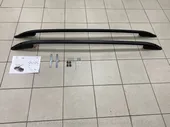 Рейлинги на крышу чёрные продольные (Can Otomotiv) с резиночками для Honda CR-V 2007-
