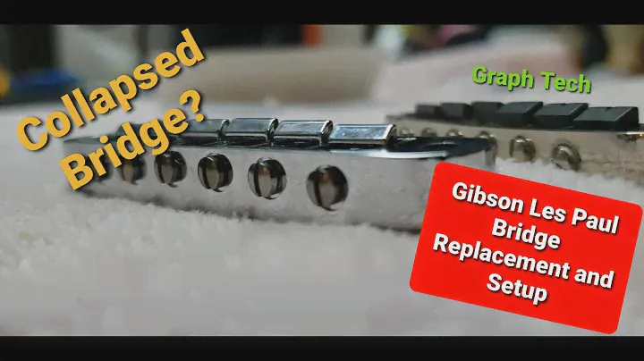 Gibson Les Paul Standard collapsed bridge replacement, Graph Tech saddle insert install and setup.