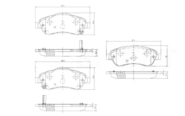 Колодки тормозные передние Honda CR-V III 06- CR-V IV 12-