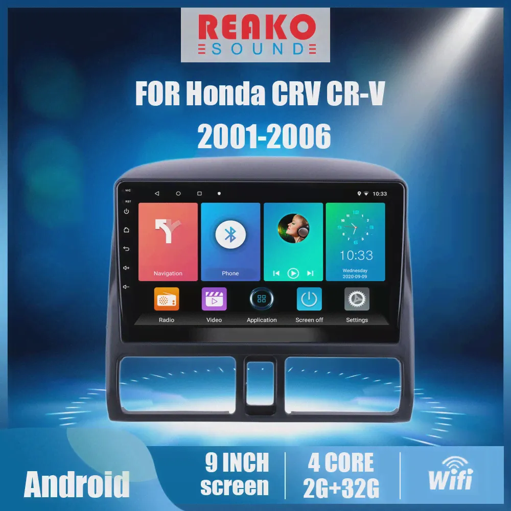 🛍 REAKOSOUND 2 din 9 "Автомобильная магнитола для Хонда сrv CR-V 2001-2006 мультимедийный плеер Android 8,1 авто радио Wi-Fi GPS навигации плеер-1