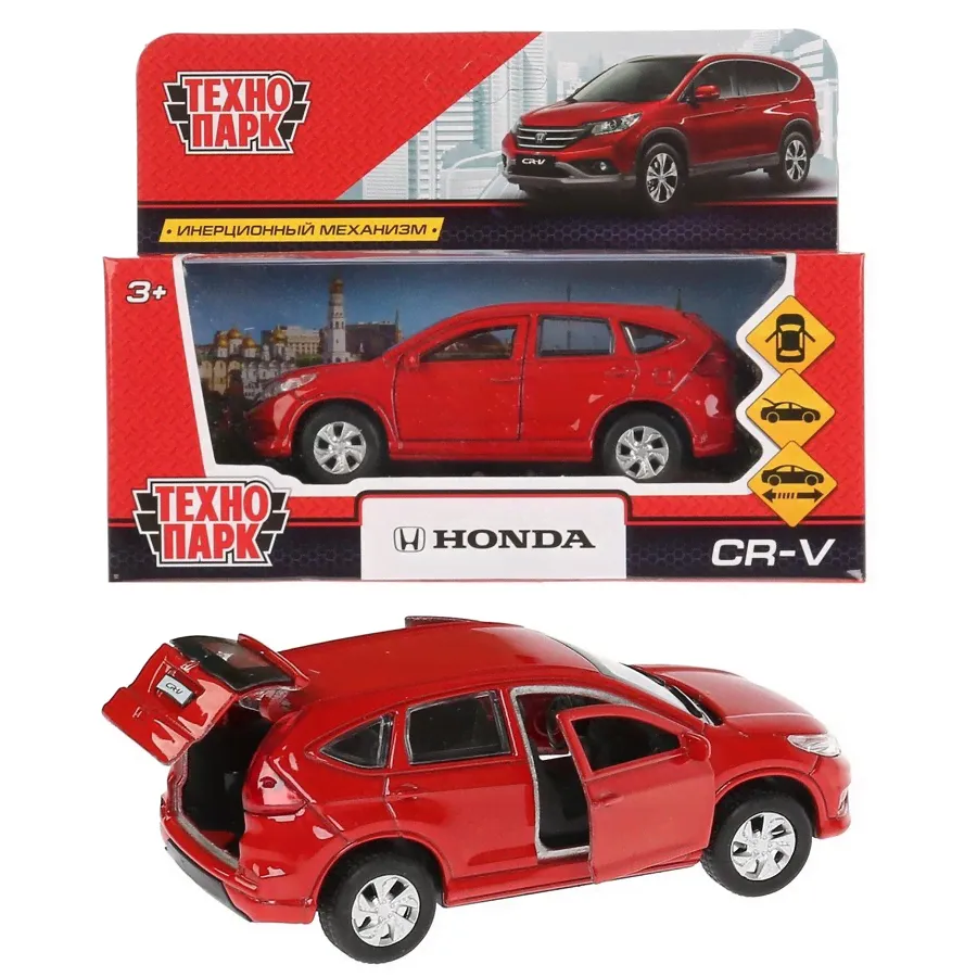 Технопарк Машина металлическая HONDA CR-V 12см красный инерционная CR-V-RD-0
