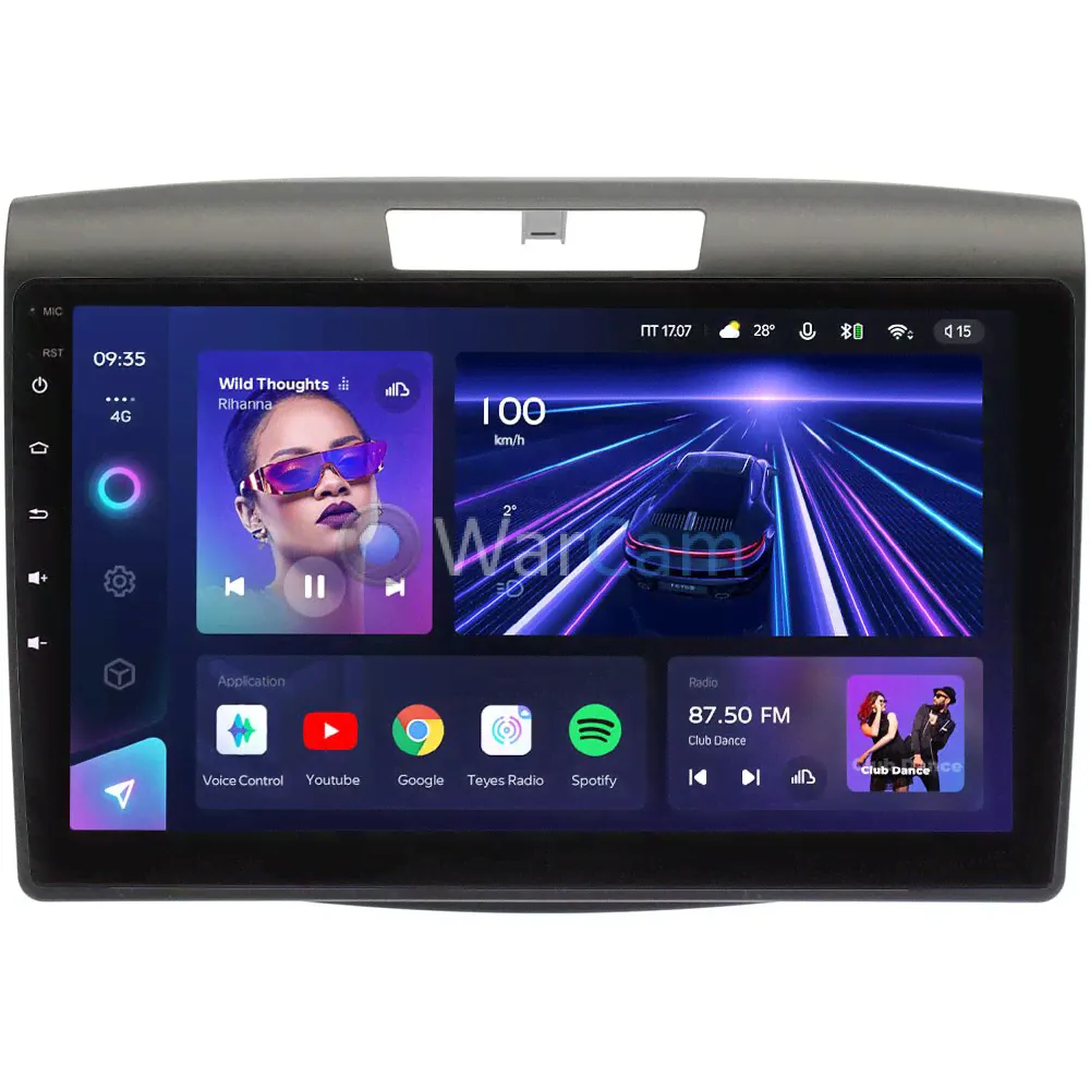Штатное головное устройство Honda CR-V 4 (2011-2018) Teyes CC3 9 дюймов 3/32 RM-9419 на Android 10 (4G-SIM, DSP, QLed)-0