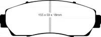 DP61743 EBC Brakes Greenstuff тормозные колодки перед. HONDA CR-V