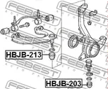 FEBEST HBJB-203. Пыльник опоры шаровой нижнего рычага Honda CR-V I/CR-V II/Civic VI Hatchback 85>07