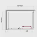 Душевой уголок BelBagno UNO-AH-1-120/80-P-Cr