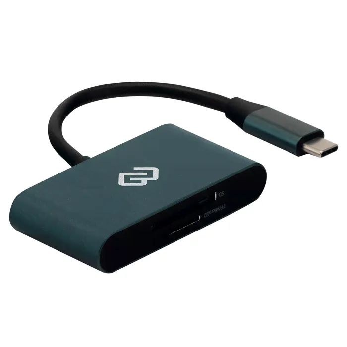 Кард-ридер внешний USB Type-C Digma CR-С2501-G, серый-0