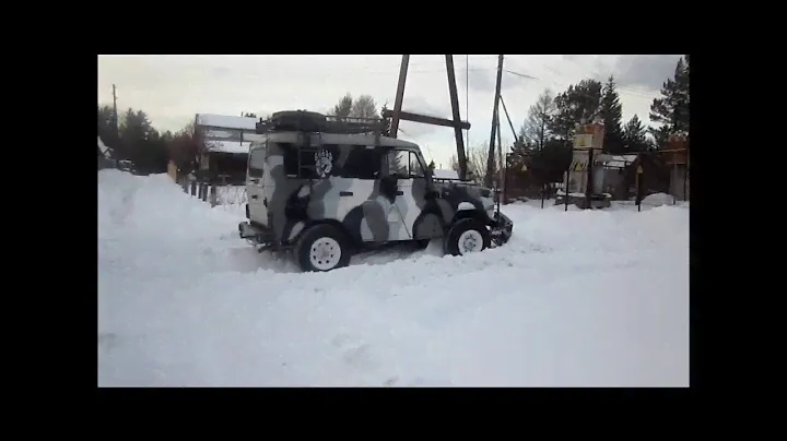 Уборка снега уазом