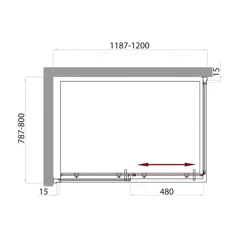 Душевой уголок BelBagno Uno 120 см х 80 см UNO-AH-1-120/80-P-Cr-0