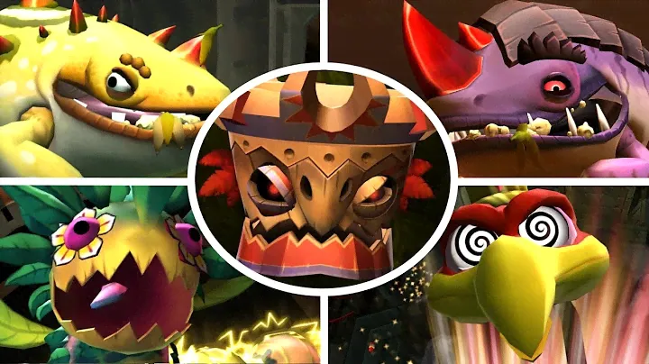 Donkey Kong Country Returns HD - All Bosses (No Damage)
