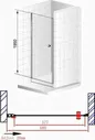 Душевая дверь Cezares Elena 195x80 ELENA-W-80-C-Cr