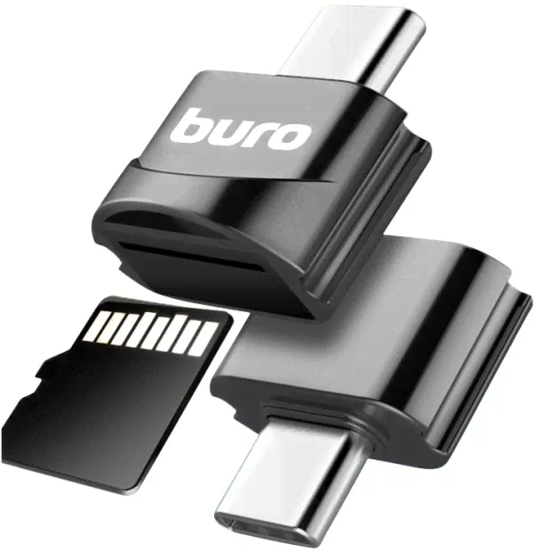 Картридер USB2.0 Buro BU-CR-201 черный-0