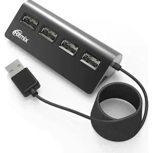 USB-разветвитель Ritmix CR-2400 black, CR-2400 black-2