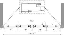 Душевая дверь BelBagno Uno 180 стекло прозрачное UNO-195-BF-2-180-C-Cr