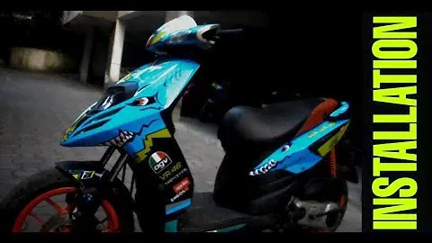APRILIA SR 125 150  3D SHARK Wrap Sticker Kit