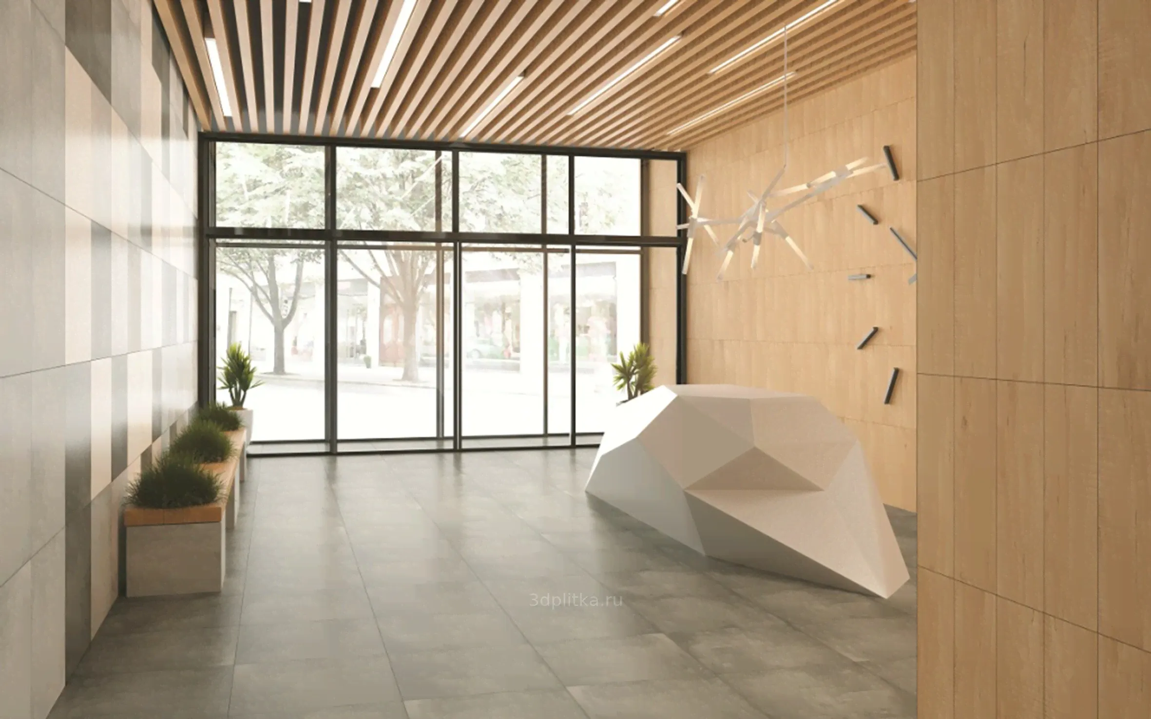 Grasaro Beton G-1104/CR/300x600x10 30x60 - керамическая плитка и керамогранит-1