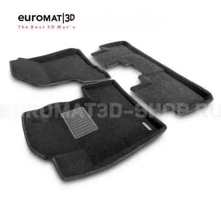Текстильные 3D коврики Euromat3D Business в салон для Honda CR-V (2006-2012) № EMC3D-002606-0