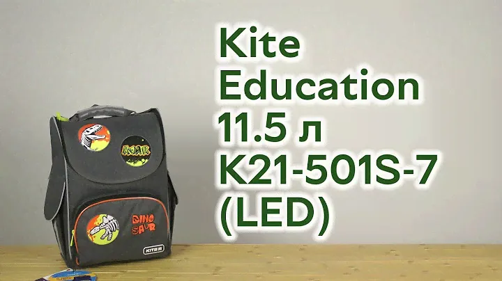 Розпаковка Kite Education каркасный 1000 г 35х25х13 см 11.5 л Темно-серый джинс (K21-501S-7 (LED)