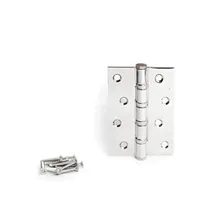 Петля врезная для деревянных дверей, Apecs, 80х60 мм, универсальная, B2-Steel-CR, 00013723, 2 шт, 2 подшипника, хром