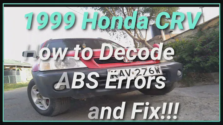 ABS Light and fixes on my 1999 Honda CRV