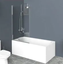 Шторка на ванну BelBagno UNO-V-1-80/150-C-Cr прозрачное стекло