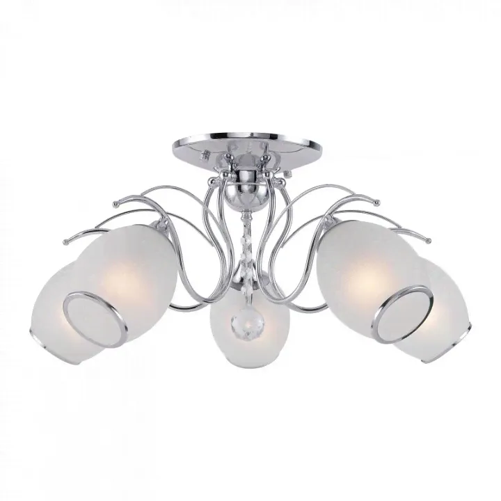 LVK S 0301/5 CR+WT люстра D58H24 5хЕ14х60W-0