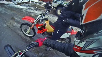 Покатушка с Коляном на Kayo 125 и Honda CR 80R