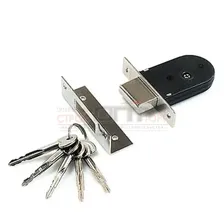 Замок врезной Apecs 90-K-CR(900A) хром